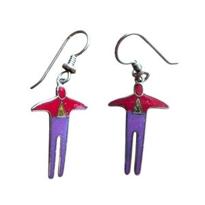 Laurel Burch vintage people earrings